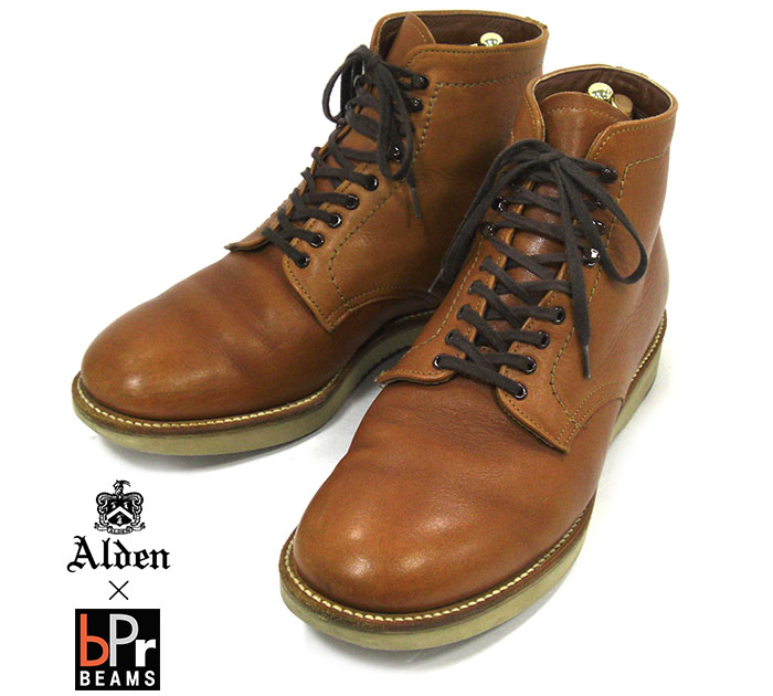 直販店【雨靴に】BEAMS +別注ALDEN マンソンブーツ ミリタリーラスト 7E 靴